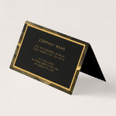 Elegant Luxury Gold Black Wave Visitekaartjes (Achterkant)