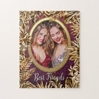 Elegant Luxury Gold Flowers voegen uw foto aan uw  Legpuzzel