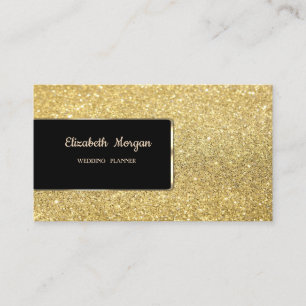 Elegant Luxury Gold Glitter Bokeh Visitekaartje