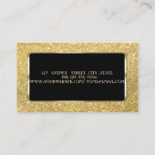 Elegant Luxury Gold Glitter Bokeh Visitekaartje (Achterkant)