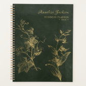 Elegant luxury gold green business professional planner (Voorkant)