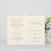 Elégant Luxury Gold, Programmes de mariage pliable (Debout devant)