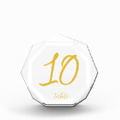 Elegant Luxury Gold Script Weduwingstaknummer Fotoblokken (Voorkant)