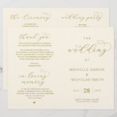 Elegant Luxury Gold, vouwbare weddenschappen (Voorkant / Achterkant)