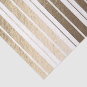 Elegant Luxury Gold White Striped Kerstmis Tissuepapier (Detail)