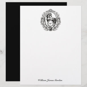 Elegant Luxury Horse Equestrian Monogram Briefhoofd