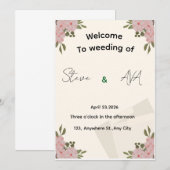 Elegant Luxury Minimal Wedding Invitation (Devant / Derrière)