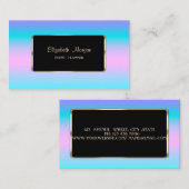 Elegant Luxury Modern Chic Holographic Visitekaartje (Voorkant / Achterkant)