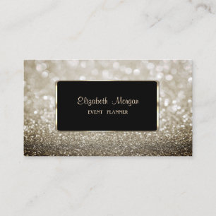 Elegant Luxury, Modern, Glittery Bokeh Visitekaartje