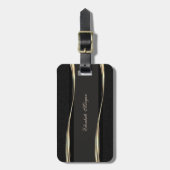 Elegant Luxury Modern, Gold, Black = Bagagelabel (Voorkant verticaal)