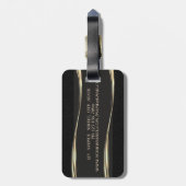 Elegant Luxury Modern, Gold, Black = Bagagelabel (Achterkant verticaal)