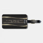Elegant Luxury Modern, Gold, Black = Bagagelabel (Achterkant horizontaal)