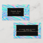 Elegant Luxury Modern Holographic Visitekaartje (Voorkant / Achterkant)