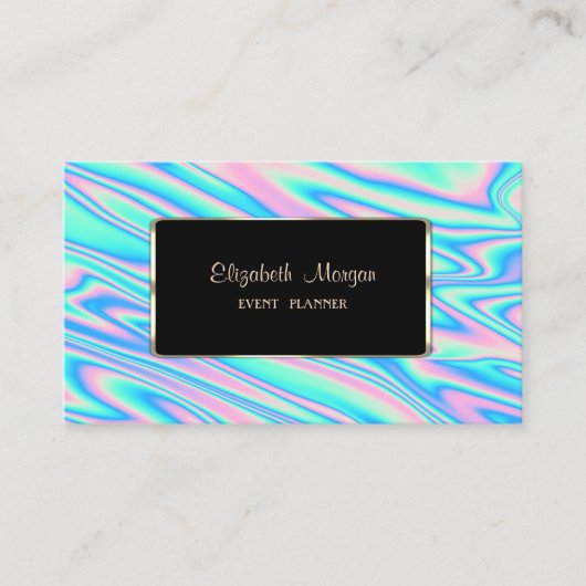 Elegant Luxury Modern Holographic Visitekaartje (Voorkant)