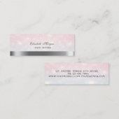 Elegant Luxury Modern, Silver Stripe, Bokeh Mini Visitekaartje (Voorkant / Achterkant)
