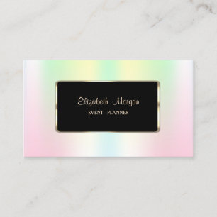 Elegant Luxury Moderne Holographic Iridescent Visitekaartje