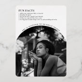 Elegant Luxury Photo Afstuderen Folie Uitnodiging (Achterkant)