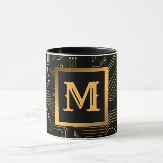 Elegant Luxury Professional Monogramed Mok (Midden)