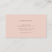 Elegant Luxury Script Calligraphy Black Roze Visitekaartje (Achterkant)