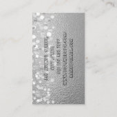 Elegant Luxury Silver Faux Lashes Visitekaartje (Achterkant)