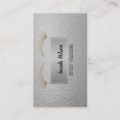 Elegant Luxury Silver Faux Lashes Visitekaartje (Voorkant)
