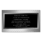 Elegant Luxury Silver Metal Magnetisch Visitekaartje (Voorkant)