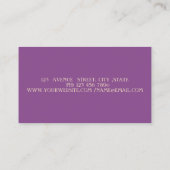 Elegant Luxury Simple, Violet Visitekaartje (Achterkant)