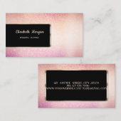 Elegant Luxury Stylish Glitter, Lijst Visitekaartje (Voorkant / Achterkant)
