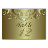 Elegant Luxury  Victoriaans Gold Wedding Kaart (Voorkant)