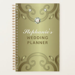 Elegant Luxury  Victoriaans Gold Wedding Plan Planner