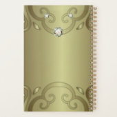 Elegant Luxury  Victoriaans Gold Wedding Plan Planner (Achterkant)