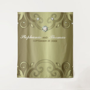 Elegant Luxury  Victoriaans Gold Wedding Wandkleed