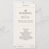 Elegant Luxury Vintage Classic Wedding Programme (Voorkant)