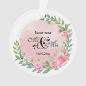 Élégant M. et Mme Fleurs Roses Mariage (devant)