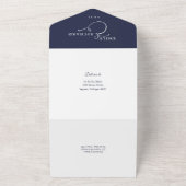 Élégant M. et Mme Script Faire-Part de Mariage Ble (Dehors)