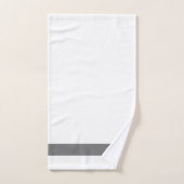 Élégant M. Et Mme White Grey Monogramme Nom (Serviette à main)