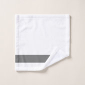 Élégant M. Et Mme White Grey Monogramme Nom (Gant de toilette)