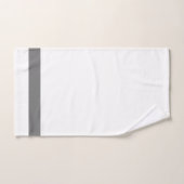 Élégant M. Et Mme White Grey Monogramme Nom (Serviette à main)