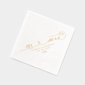 Élégant M. & Mme. Calligraphie Mariage Or (Gauche)