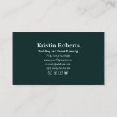 Élégant magasin de fleurs rouges carte de visite (Dos)