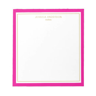 Elegant Magenta Gold op maat Notitieblok