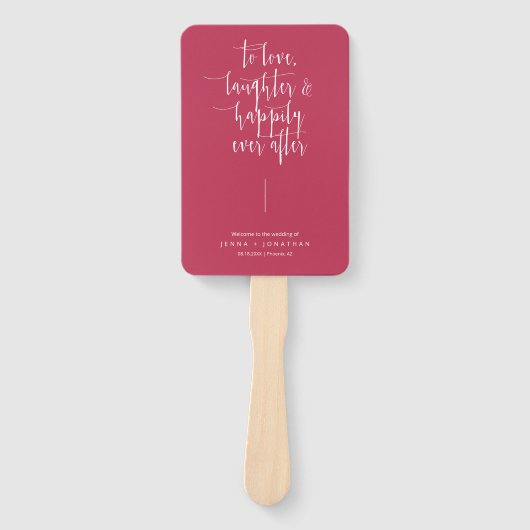 Elegant Magenta minimalistisch programma voor kabe Handwaaier (Voorkant)