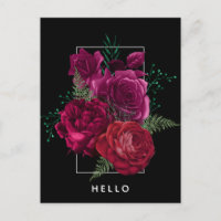Elegant Magenta Roos Floral Bouquet Hallo