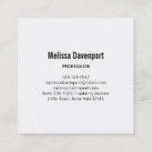 Elegant Magenta Roos Floral Bouquet Vierkante Visitekaartje (Achterkant)