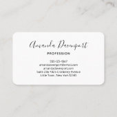 Elegant Magenta Roos Floral Bouquet Visitekaartje (Achterkant)