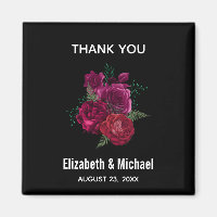 Elegant Magenta Roos Floral Bouquet Wedding