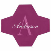 Élégant Magenta Rouge, rose & blanc Nom & Monogram (Plat)