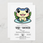 Elegant Magic Frog Baby shower Kaart (Voorkant / Achterkant)