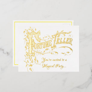 Elegant Magic Show Birthday Party Invitation Folie Uitnodiging Briefkaart