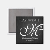 Élégant Magnet Réservez la date Monogramme (Recto/Verso)